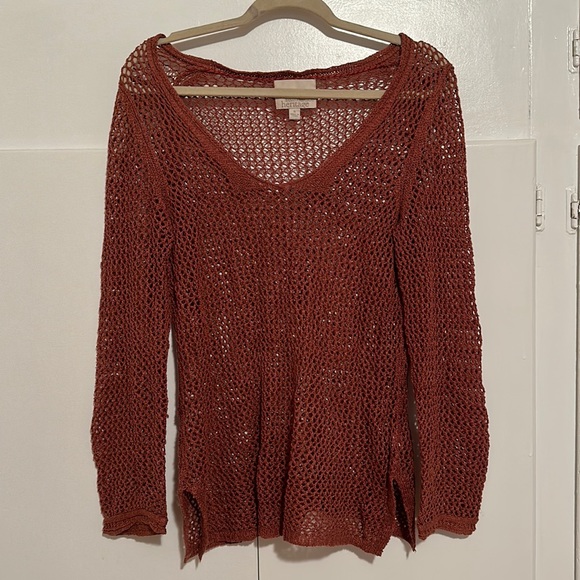 Banana Republic Other - Banana Republic Heritage Orange Crochet Linen Cover-up Topper